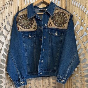 Vintage Bill Blass Southwest Inspired Jean Jacket